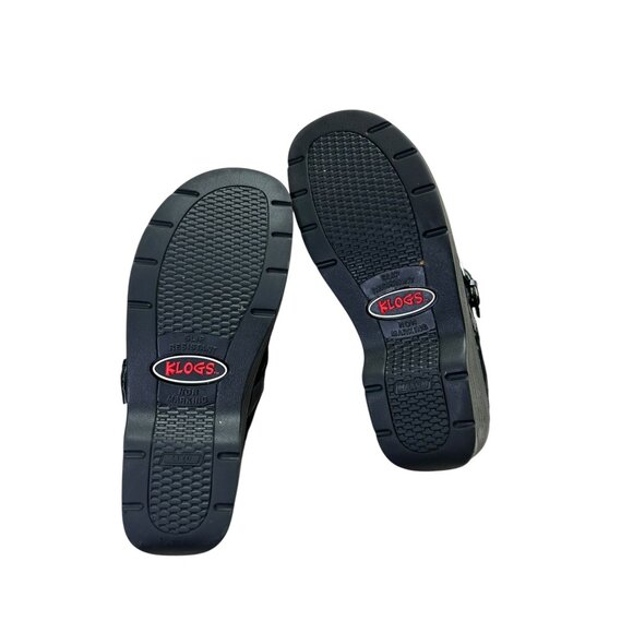 KLOGS Black Floral Leather Clogs Women's 7.5 Slip On Buckle Suede Arch Support - Picture 8 of 16